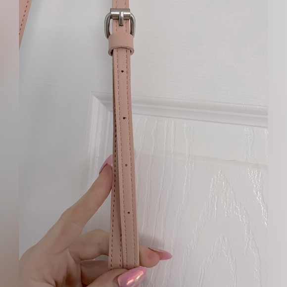 Dusty Rose Faux Leather Crossbody Purse - Picture 5 of 5